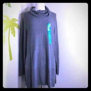 Adrianne Vittadini Gray Tunic Sweater Sz XL